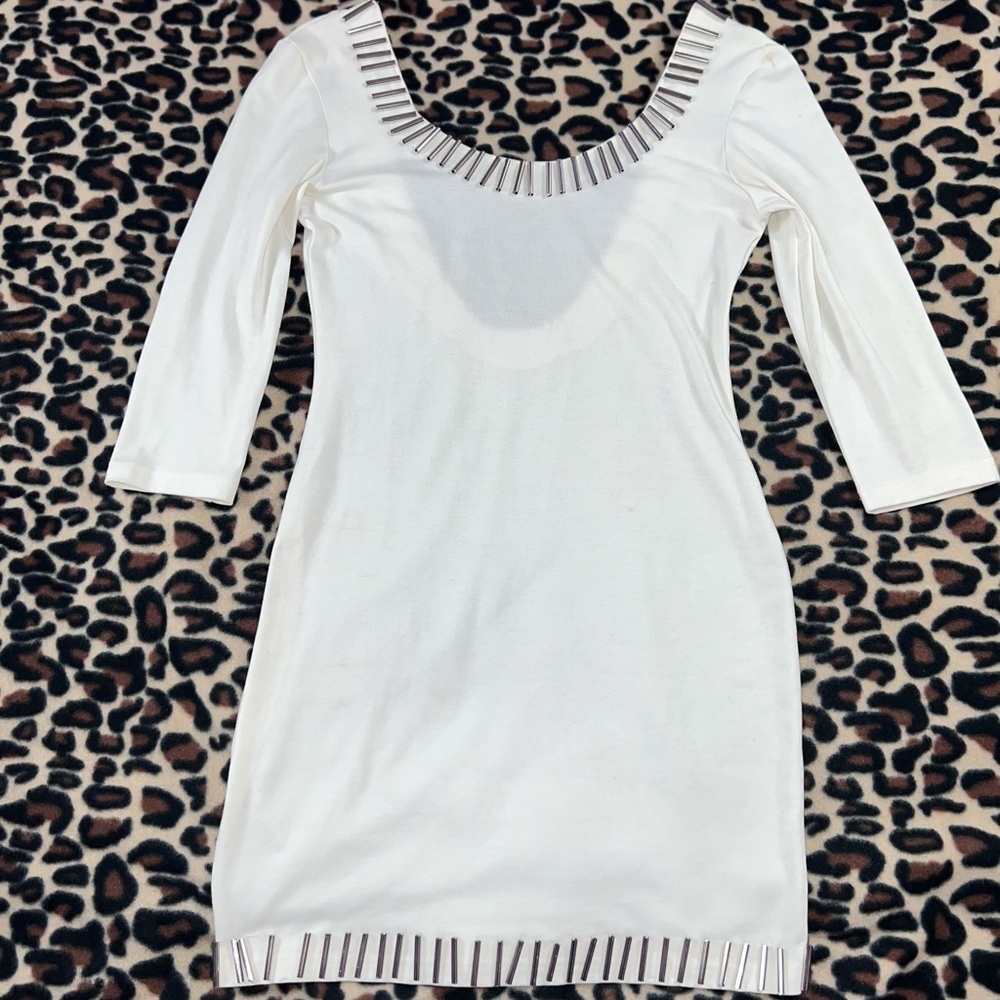 White Gorgeous Gunmetal Dress 
🤍🩶